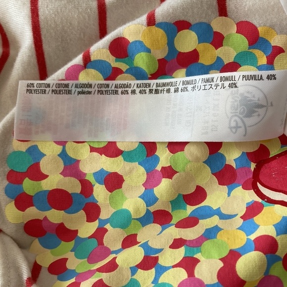 Disney Up top large t-shirt white red pink stripes - Picture 8 of 8